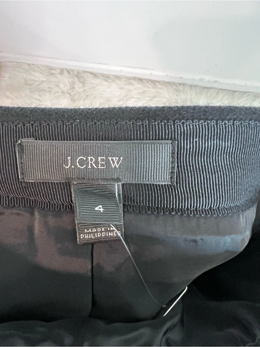 J. CREW BLACK WOOL MINI SKIRT WOMENS SZ 4 NWT